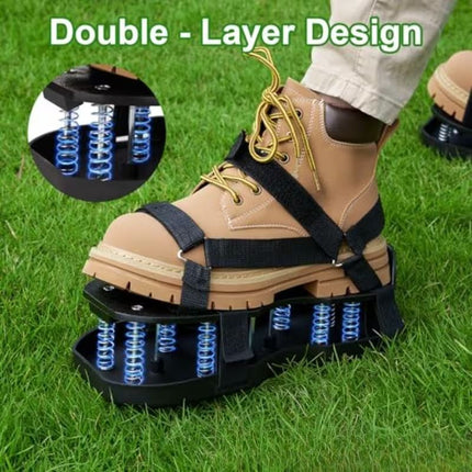 Lawn Aerator Shoes with Spring Base, Lawn Aeration Tool for Yard