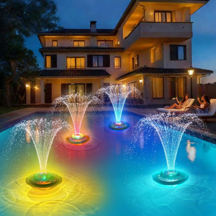 Floating Pool Fountain with Light Modes