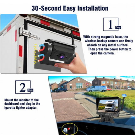 Wireless Backup Camera Solar, Trailer Backup Camera Setup