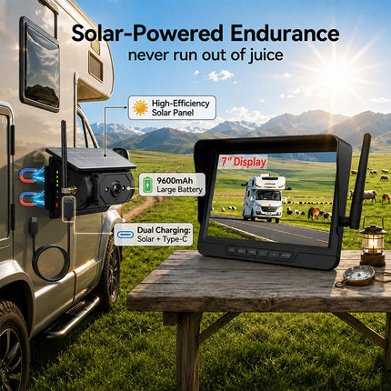 Wireless Backup Camera Solar, Long Runtime – image 6