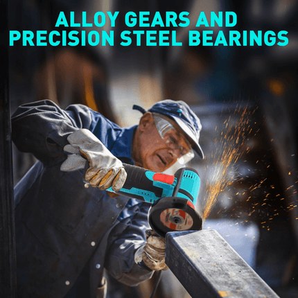 Cordless Angle Grinder with 2 Batteries, Mini Handheld Grinder for Metal Cutting
