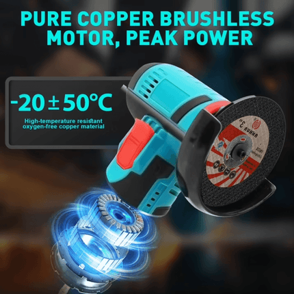 Cordless Angle Grinder with 2 Batteries, Mini Handheld Grinder for Metal Cutting – image 8