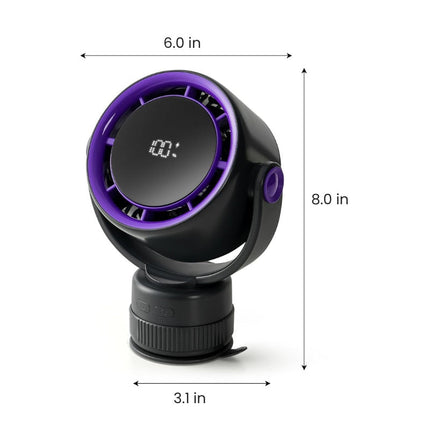 Wall Mount Fan with Vacuum Suction Base, Portable Wall Fan – image 9