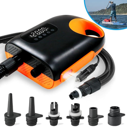 Portable Air Pump Electric 20 PSI, Paddle Board Pump 18000mAh Rechargeable with 6 Nozzles, Electric SUP Pump for Kayaks