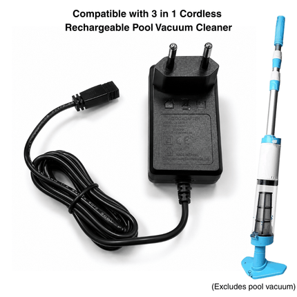 Replacement Charger for Cordless Pool Vacuum Cleaner V1 and V2, Backup Power Charger with Multiple Plug Types