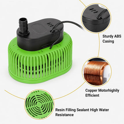 Pool Cover Pump Submersible Water Pump for Above Ground Pool with 16 ft Hose and 4 Adapters, 850 GPH Electric – image 5