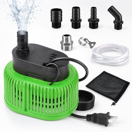 Pool Cover Pump Submersible Water Pump for Above Ground Pool with 16 ft Hose and 4 Adapters, 850 GPH Electric Water Pump