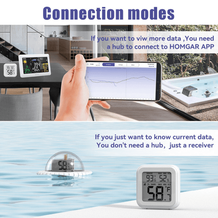 Wireless Pool Thermometer Floating, Digital Hygrometer with Humidity Monitor – image 6