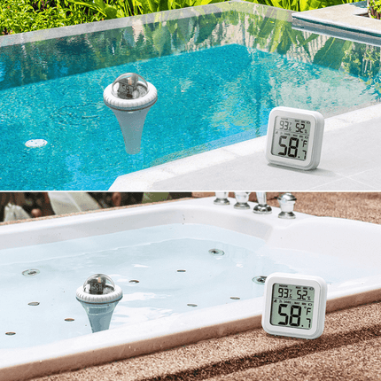 Wireless Pool Thermometer Floating, Digital Hygrometer with Humidity Monitor