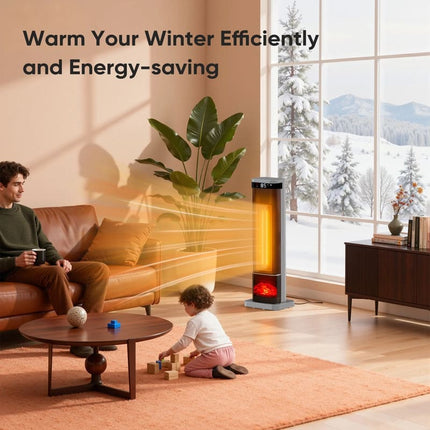Space Heater and Cool Mist Humidifier, Electric Heater with Ceramic Element