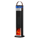 Space Heater and Cool Mist Humidifier, Portable Heater with 3D Flame for Bedroom, Electric Heater with Ceramic Element
