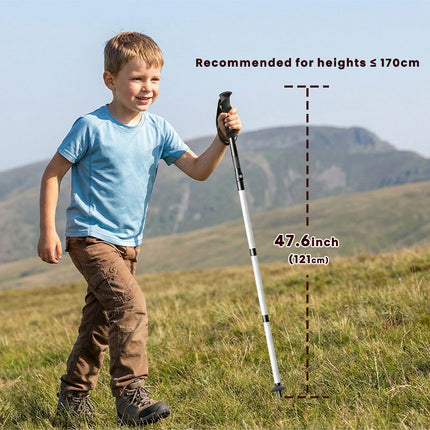 Walking Stick for Hiking with LED Light, Collapsible Trekking Pole with Survival Tools – image 10