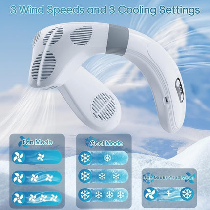Neck Fan Rechargeable Bladeless with Dual Cooling Plates, Personal Fan – image 5