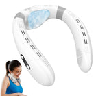 Neck Fan Rechargeable Bladeless with Dual Cooling Plates, Portable Neck Fan with 5200mAh Battery, Personal Fan
