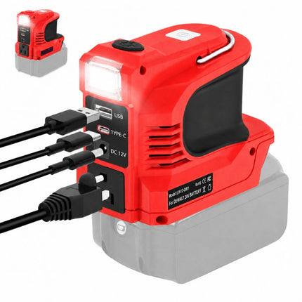 Power Inverter 220W Portable, DC to AC Inverter with USB, Red – image 10