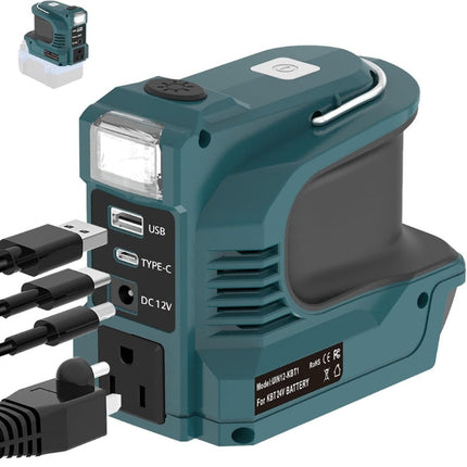 Power Inverter 220W Portable for 18V-24V Tool Batteries, DC to AC Inverter