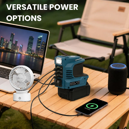 Power Inverter 220W Portable, Battery Inverter with Versatile Power Options