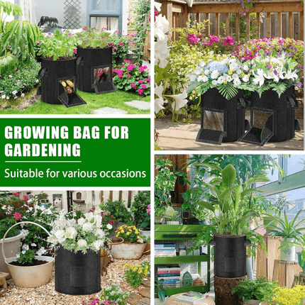 Potato Grow Bags 15 Gallon 4 Pack, Fabric Grow Bags with Harvest Window – image 8
