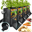 Potato Grow Bags 15 Gallon 4 Pack, Fabric Grow Bags with Harvest Window, Potato Growing Container for Vegetables