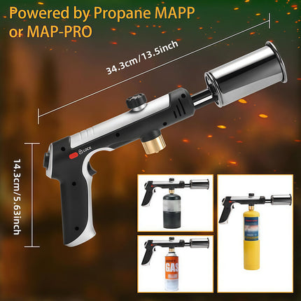 Propane Torch Gun for Weeds, Weed Torch with Adjustable Flame for BBQ and Campfire – image 4