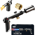 Propane Torch Gun for Weeds, Weed Torch with Adjustable Flame for BBQ and Campfire, Blow Torch for Ice and Snow Melting