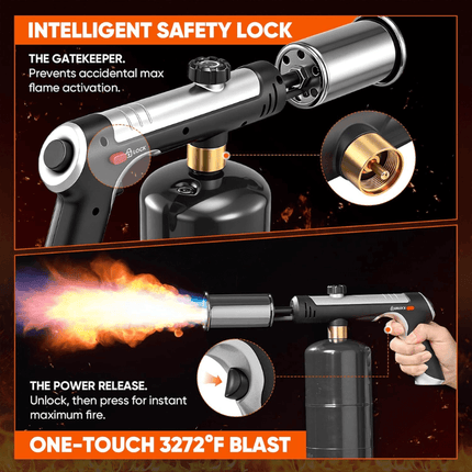 Propane Torch Gun for Weeds, Blow Torch for Ice and Snow Melting