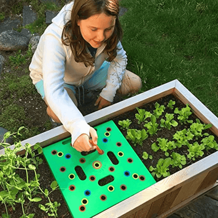 Square Foot Gardening Template, Seed Spacing Tool and Planting Grid
