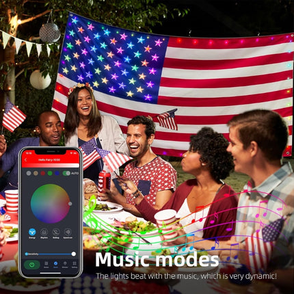 Solar Flag Lights 16 Pack with 3x5 ft Lighted US Flag, Patriotic Decor – image 4