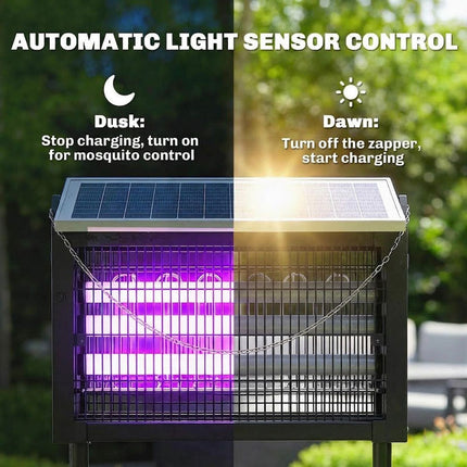 Solar Bug Zapper Outdoor Waterproof, Mosquito Zapper Solar Powered 3000V – image 5