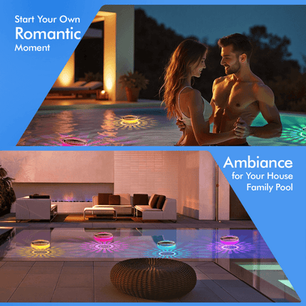 Solar Floating Pool Lights with UV Sterilization, LED Pool Light 2 Pack with Remote and 12 RGB Modes – image 7