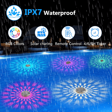 Solar Floating Pool Lights with UV Sterilization, Hot Tub Lights