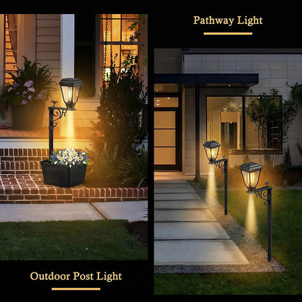 Decorative Solar Light Planter Pot, Solar Garden Decor Light for Porch – image 8