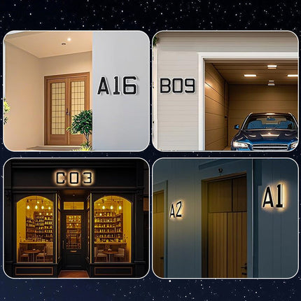 Solar House Numbers for Outside, Lighted Mailbox Numbers – image 7