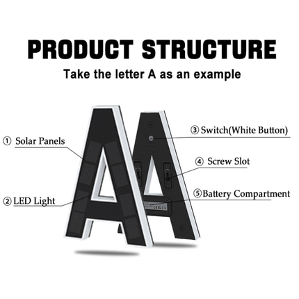 Solar House Numbers for Outside, Solar Light Address Sign with Dusk to Dawn – image 8