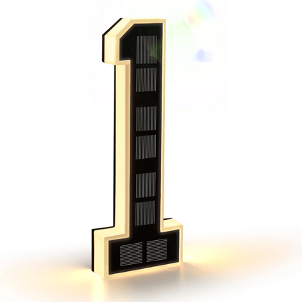Solar House Numbers for Outside, Solar Light Address Sign with Dusk to Dawn, Lighted Mailbox Numbers