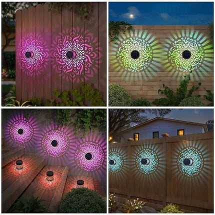 Outdoor Solar Lights Wall Mounted 4 Pack, Waterproof LED Wall Lights for Fence – image 5