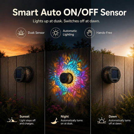 Outdoor Solar Lights Wall Mounted 4 Pack, Waterproof LED Wall Lights for Fence – image 7