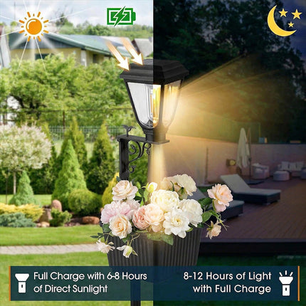 Decorative Solar Light Planter Pot, Solar Garden Decor Light for Porch – image 5