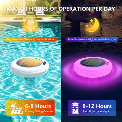 Solar Pool Ionizer with LED Light, Floating Pool Ionizer for Above Ground Pools – image 5