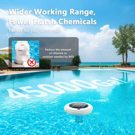 Solar Pool Ionizer with LED Light, Copper Pool Sanitizer for Chlorine – image 6