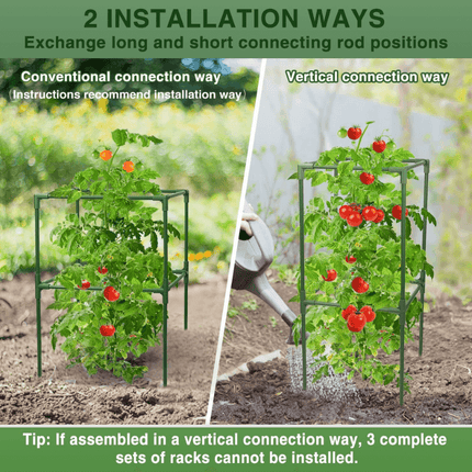 Tomato Cages for Garden, 3 Pack Garden Trellis for Climbing Vegetables – image 7