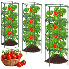 Tomato Cages for Garden, Square Tomato Plant Cage and Cucumber Trellis, 3 Pack Garden Trellis for Climbing Vegetables