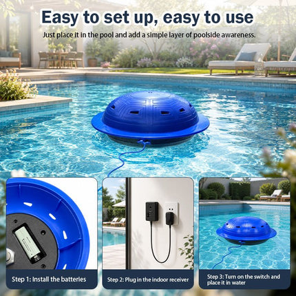 Swimming Pool Alarm for Kids and Pets, Floating Pool Alarm with Wireless Receiver – image 4