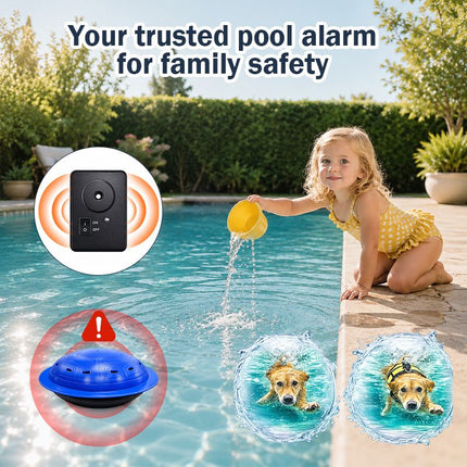 Swimming Pool Alarm for Kids and Pets, Floating Pool Alarm with Wireless Receiver
