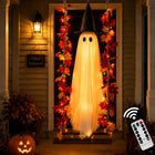 Swinging Ghost Halloween Decoration 6 ft with 8 Lighting Modes, Hanging Halloween Ghost Decor for Porch, Outdoor Halloween