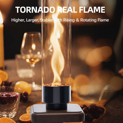 Smokeless Fire Pit for Tabletop, Bioethanol Tabletop Fire Pit with Glass Guard – image 7