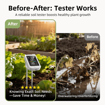 Watering Meter for Plants, 6 in 1 Soil Moisture Meter and Soil Tester