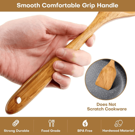 Wooden Kitchen Utensil Set 11 Piece, Wooden Spoons and Spatulas – image 7