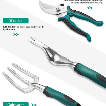 Garden Tool Set, 11 Piece Gardening Tool Set with Pruning Shears – image 6
