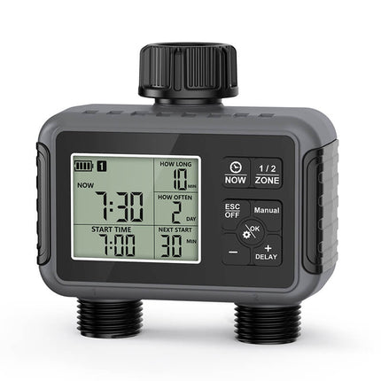 Sprinkler Timer with Rain Delay, Garden Hose Timer with Digital Display, Irrigation Controller for Lawn and Yard